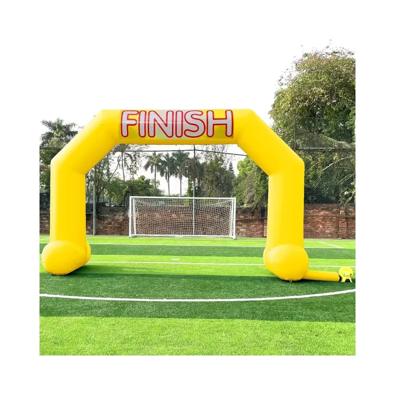 Arco publicitario inflable deportivo personalizable, arco cuadrado con ángulo único para promoción de eventos y deportes