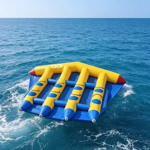 Customizable Thickened PVC Inflatable Flying Fish Towable Tube Water Sports Banana Boat for 5-10 Passengers 100-500kg