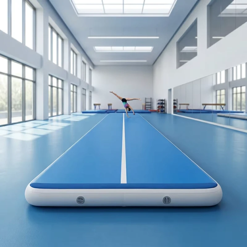 Pista de aire inflable gigante de gimnasia personalizable unisex y suelo de aire