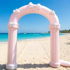 Arco de Entrada Inflable Personalizable y Resistente al Agua para Bodas, Ceremonia Interior y Exterior, Ventilador Eléctrico