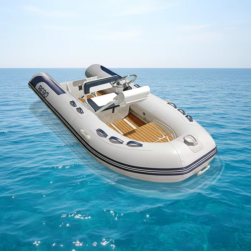 เรือ RIB เป่าลมอลูมิเนียม 11 ฟุต 330 PVC Hypalo ลึก V Hull