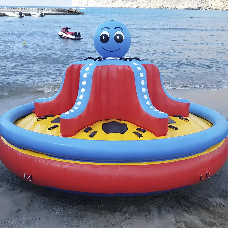 Customize Cute Octopus UFO Boat Inflatable Towable Tubes Water Sport Equipment