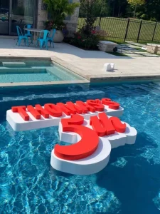 Lettere galleggianti in EVA personalizzate per piscina, galleggianti leggeri per decorazione di piscine, ricreativi per feste di laurea e matrimoni