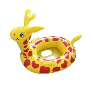 Customize Eco-friendly PVC Printing logo Cartoon Animal Shape Swimming Ring Inflatable Seat Ring for Children