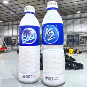 Customize Giant Beverage Bottle Advertising Print Design Logo Inflatable Bottle Models for Commercial Promotions