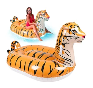 Individuelles Aufblasbares Pool Float Tiger-Stil Partyspielzeug Sommer Pool Dekoratives Haltbares Aufblasbares Pool Float für Erwachsene und Kinder