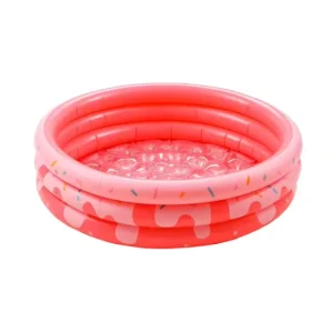 Customize Kids Eco friendly PVC Inflatable Round Printing Logo Swimming Pool 3 Ring Baby Kiddie Pool Garden