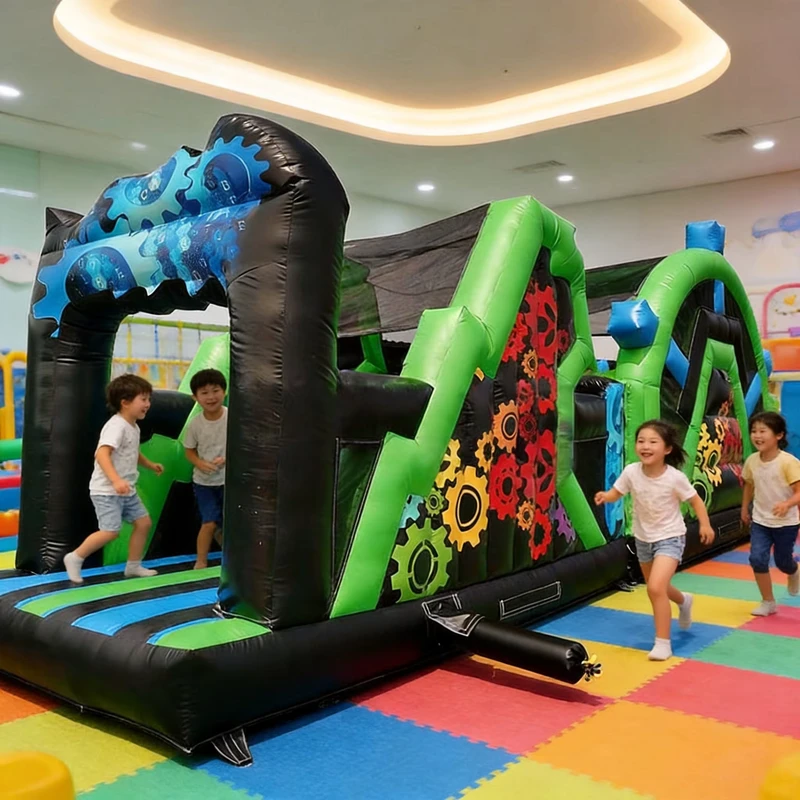 Customize Large Inflatable Obstacle Race with Rotating Barrier Portable Inflatable Obstacle Race Suitable for Outdoor Activities