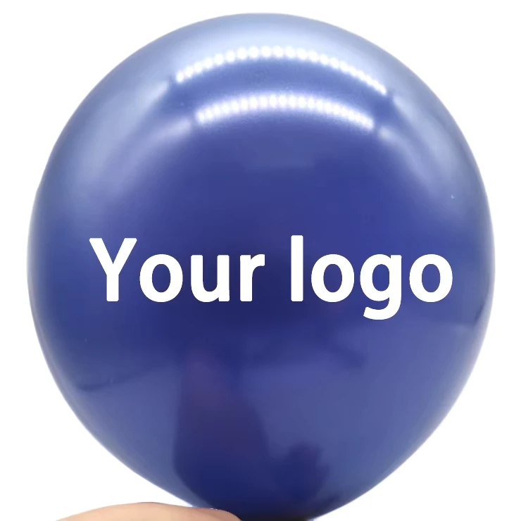 Balon Desain Logo Kustom Lateks Helium dengan Cetakan Logo Perusahaan untuk Promosi