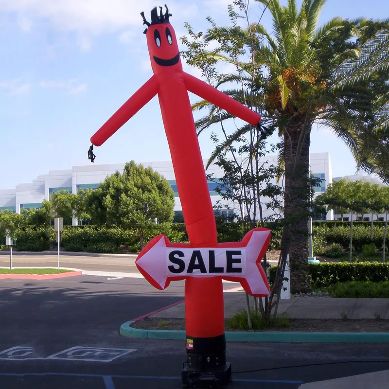 Customize Logo Size Advertising Tube Man Outdoor Sports Inflatable Clown Advertising Inflatable Sky Air Dancer