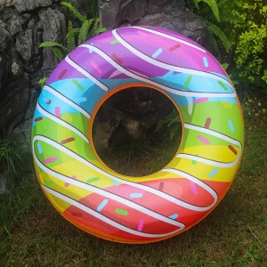 Customize OEM Donut Flamingo Arm Swim Inner Tube Seat Pool Float Toy Inflatable Swimming Rings for Adults