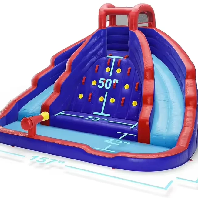 Scivoli d'acqua gonfiabili personalizzati, parete da arrampicata, accessori per bambini, tipo ad aria, gonfiabili per piscine all'aperto e domestiche