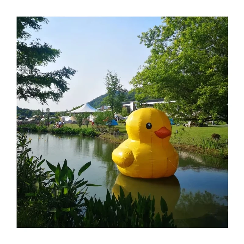 Customize River Lake Beach Decoration Exhibition PVC Air Blow Inflatable Big Giant Huge Duck for Water Float Duck Model