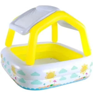 Customized 158cm Foldable Outdoor Inflatable Swimming Pool with Sunshade Canopy Roof for Kids and Family Backyard