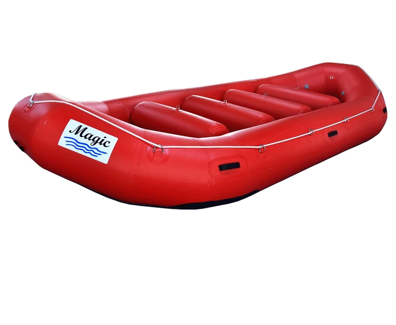 Bateau de rafting gonflable personnalisé pour 2 à 12 personnes, radeaux de rivière blancs, couleur rouge pour le rafting