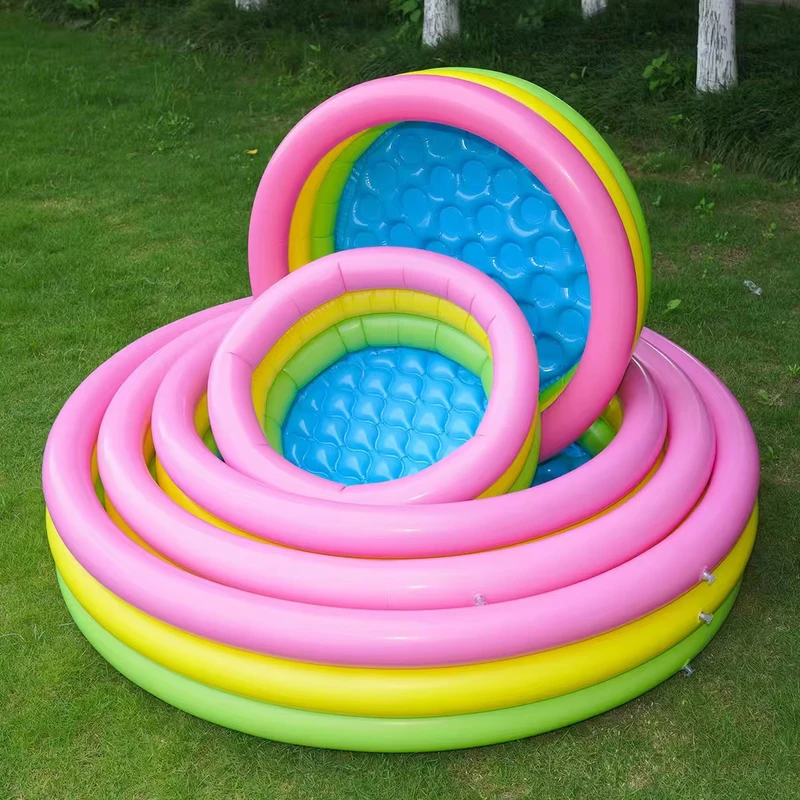 Aangepaste 3 Ringen Opblaasbare Zwembadballen Kinder Speelgoed Kiddie Zwembad Hulpmiddelen Accessoires