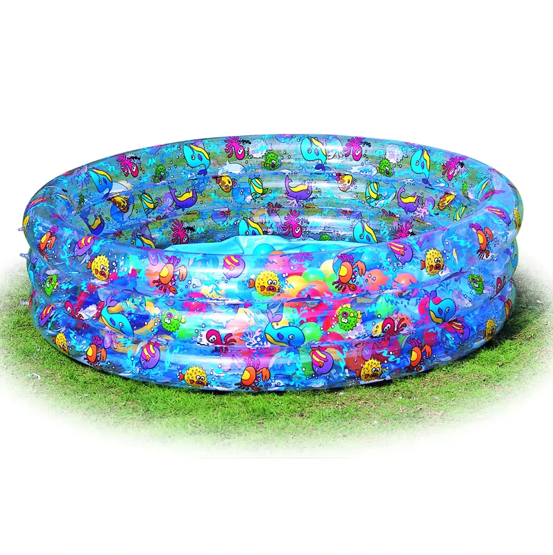 Kolam Renang Inflatable Bulat 3 Cincin Kustom