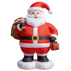 Customized 3.6M Giant Inflatable Father Christmas Santa Xmas Party Decor Model with Electric Air Pump Water Resistant
