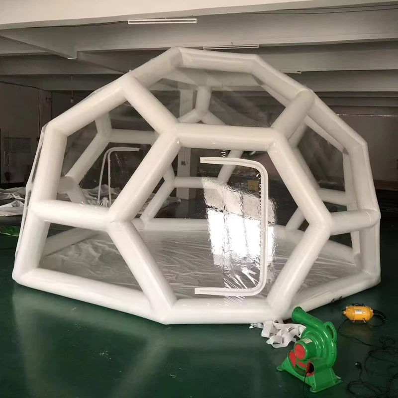 Customized 3m 4m 5m Outdoor Transparent PVC Portable Football Inflatable Bubble House