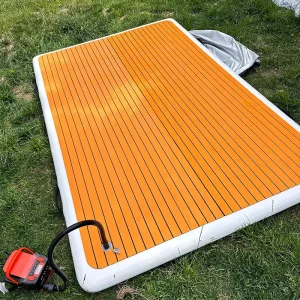 Aangepaste 6ft/8ft/10ft/12ft Drijvende Vlot Draagbare PVC Gaas Dock Opblaasbaar Waterplatform