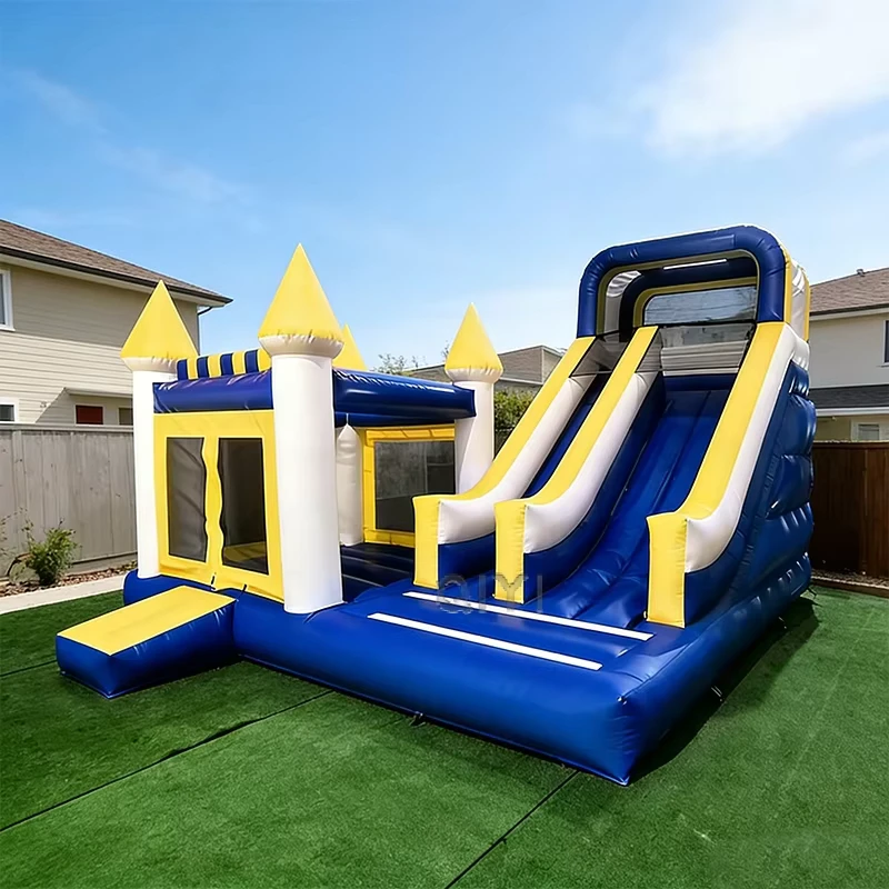 Castello Gonfiabile Commerciale Personalizzato 6x6, Scivolo d'Acqua