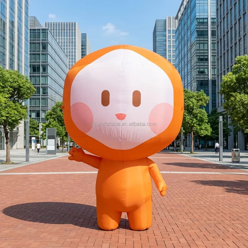 Karakter Kartun Jeruk Inflatable untuk Dekorasi Iklan Kustom