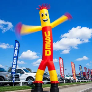 Customized Advertising Inflatables Sky Dancer 20ft Inflatable Air Dancer Chef Character for Grand Opening Car Wash