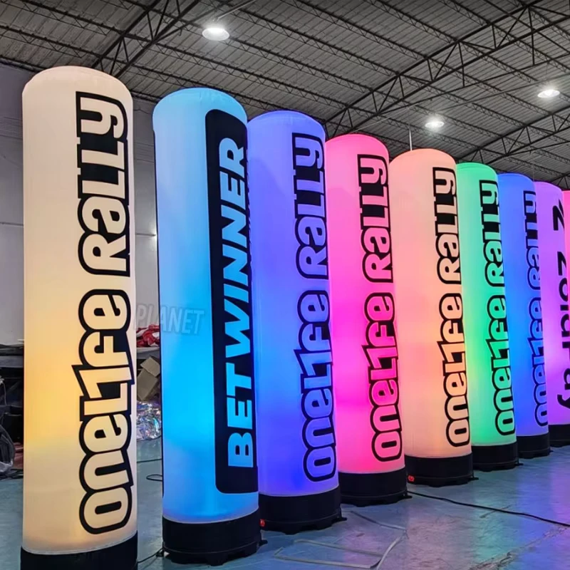 Индивидуальная рекламная надувная колонна с LED-освещением для декорации
