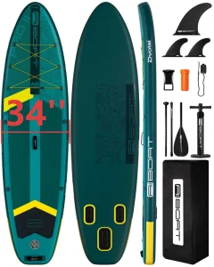Customized All Round Board 34” Extra Wide Stand Up Paddle Board Inflatable Surfboard with Drop Stitch Material