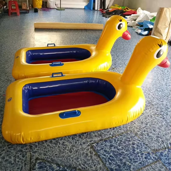 Barco Animal de Agua Personalizado Inflable de Pato Amarillo para Deportes Acuáticos en la Piscina