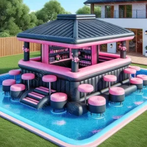Plataforma de Ocio Inflable Personalizada para Fiesta en el Jardín, Bar Inflable Flotante