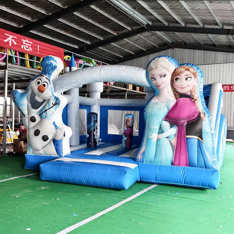 Anpassbares Blaues Elsa Hüpfburg-Innerrutsche Prinzessinnen Aufblasbares Bounce House für Partys