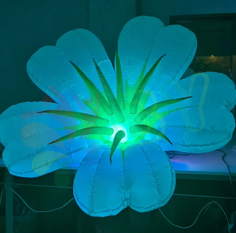 ดอกไม้ลมตกแต่งเพดานคลับแบบกำหนดเอง พร้อมไฟ LED