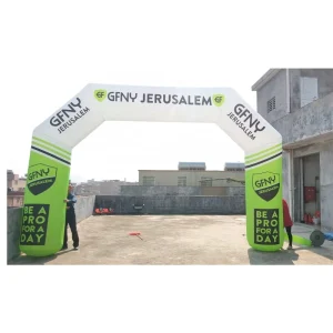 Customized Color & Logo Event Outdoor Shop Decoration Design Logo Inflatable Arch with Balloon Starting Gate