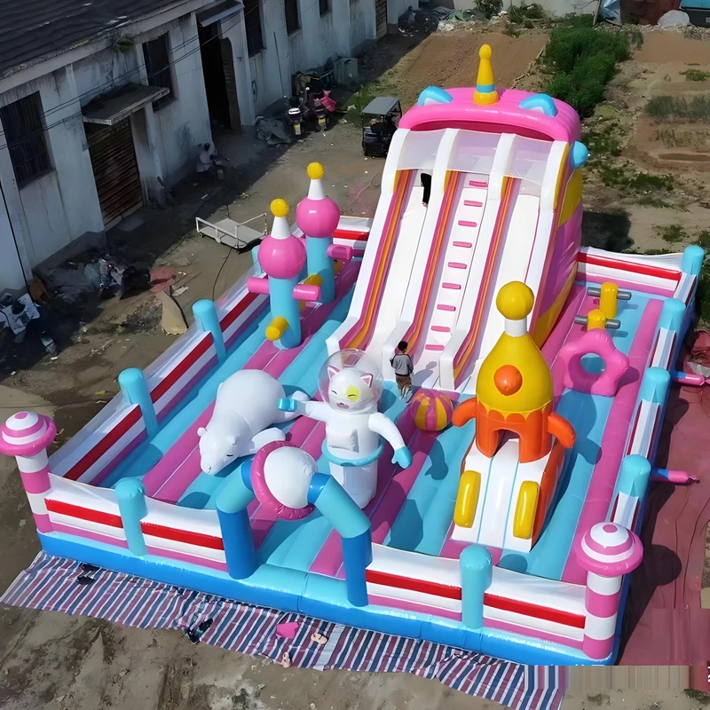 Kundenspezifisches kommerzielles Outdoor-Aufblasbares Hüpfhaus für Erwachsene und Kinder CK 031 PVC-Material, einfache Montage für Partys und Veranstaltungen