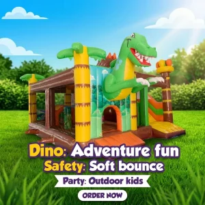 Customized Crocodile Inflatable Bouncer Castle with Slide Giant 600kg Capacity and Custom Logo for Kids Outdoor