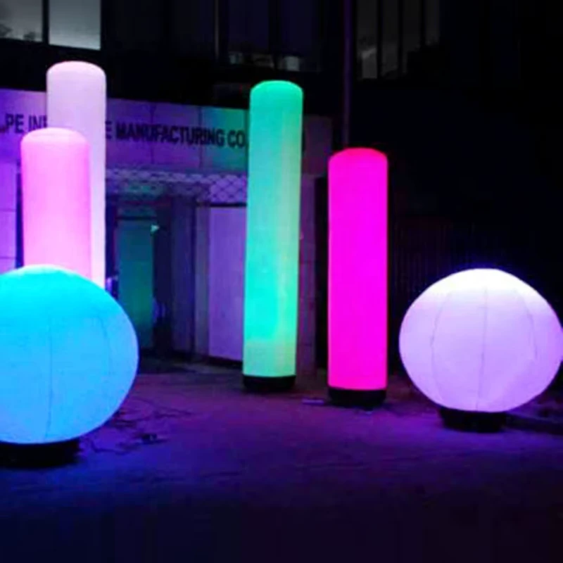 Colonna gonfiabile LED decorativa personalizzata con telo in PVC, garanzia di 1 anno