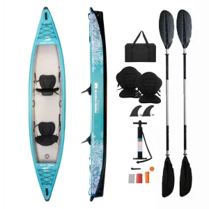 Customized Design Drop Stitch PVC for Commercial Use 3 Person Stable Row Boat Inflatable Canoe Inflatable Kayak