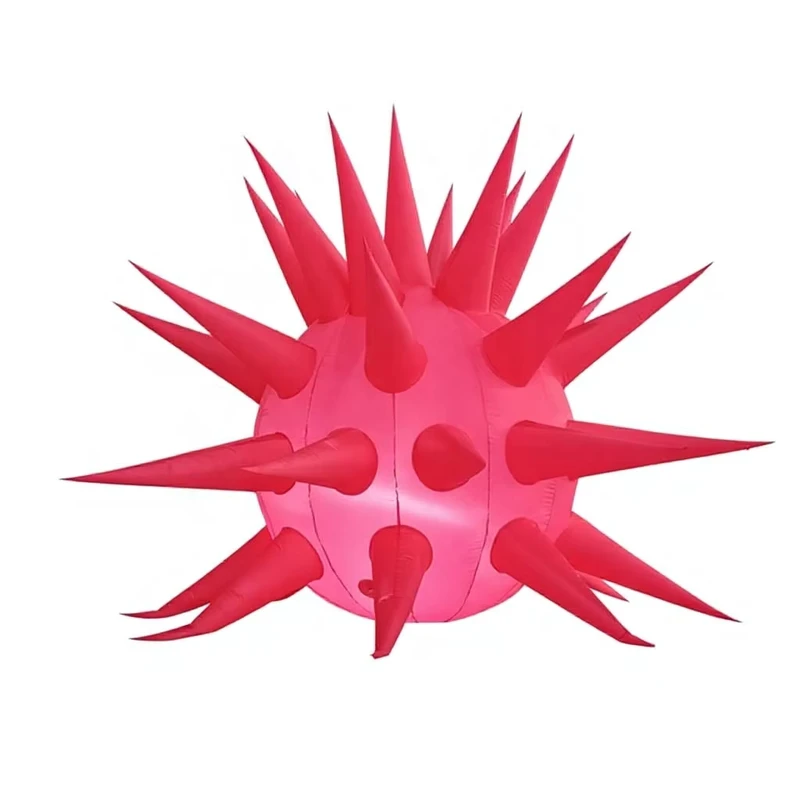 Châtaigne de mer gonflable rose de forme personnalisée, oursins de mer gonflables