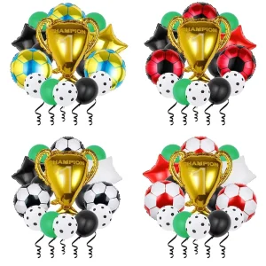 Set di Palloni Gonfiabili a Forma di Campione di Calcio Personalizzati per Decorazione di Feste e Stadi