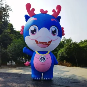 Customized Dragon Cartoon Inflatable Cartoon Character Advertising Decoration Inflatable Dragon loong