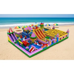 Customized Eco Friendly PVC Inflatable Bounce House Obstacle Course Maze 2000×1500 Children’s Play Structure Easy Setup