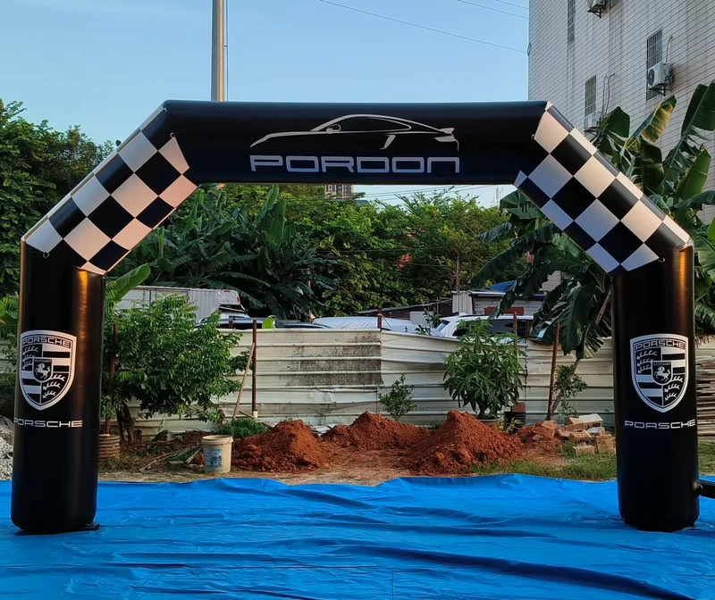 Arco inflable publicitario personalizado para eventos para líneas de inicio y meta de carreras, de nylon recubierto de PVC, de grado comercial, ligero