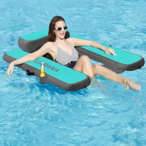 เก้าอี้ลอยน้ำเป่าลม PVC หนัก แบบกำหนดเองจากโรงงานโดยตรง พกพาสะดวก สำหรับสระว่ายน้ำ ทะเลสาบ ชายหาด