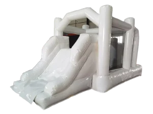 Castillo Inflable Blanco Combo Comercial de Precio Personalizado con Tobogán para Eventos de Fiesta de Niños Negocio de Alquiler