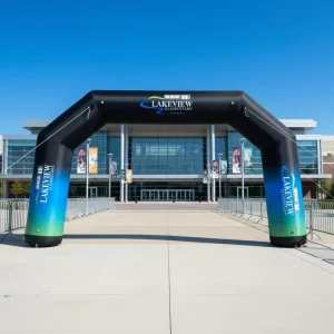 Arco Inflável Personalizado de Cinco Lados com Logótipo da Marca para Eventos