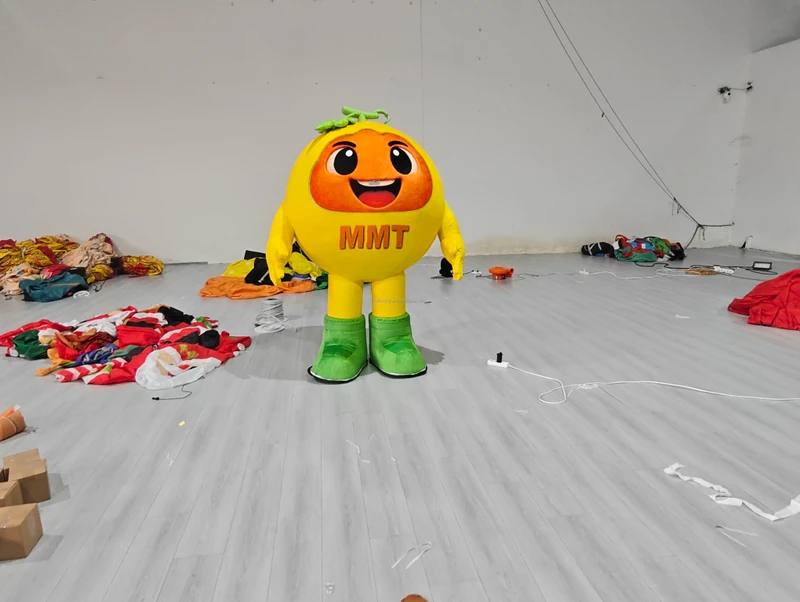 Costume Mascotte Gonfiabile Personalizzato a Forma di Frutta - Melanzana Malefica per Halloween per Adulti