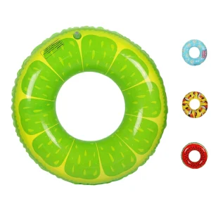 Customized Fruit Pool Floaty Summer Party Fruit Multi-color Inflatable Swimming Rings for Children and Adults
