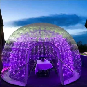 Customized Giant Christmas Inflatable Snow Globe Dome Bubble Bounce House for Xmas Festival Inflatable Snow Ball Decoration