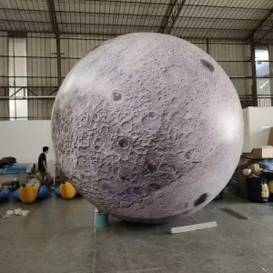 Customized Giant Inflatable Moon Ball LED Lighting Balloon Outdoor Decorative Large Inflatable Moon with Helium LED Decor